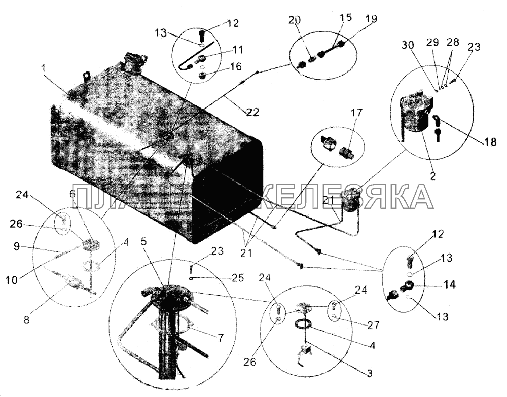 Установка топливопроводов МАЗ-104